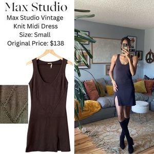 Max Studio Vintage Knit Midi Dress